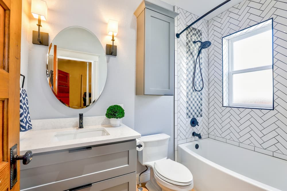 plumbing job on bathroom toilet