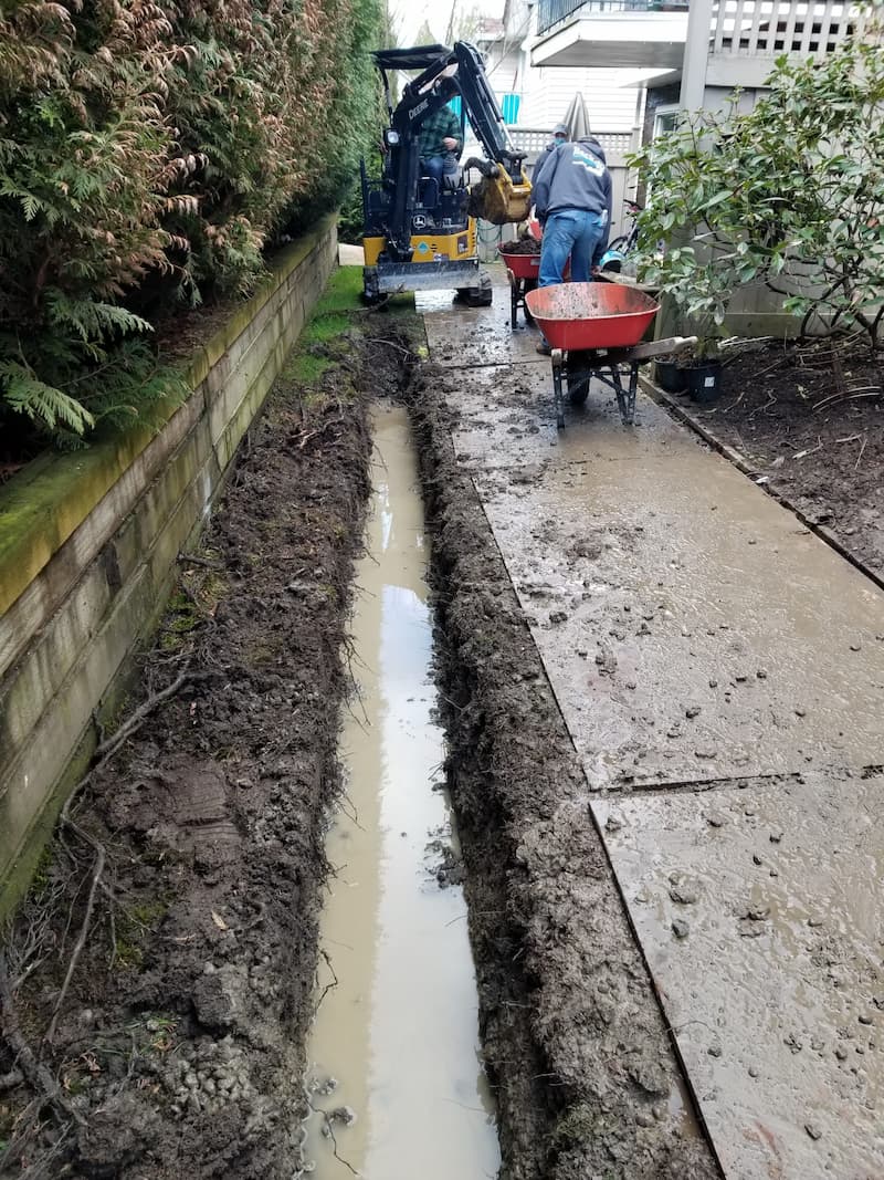 digging trench