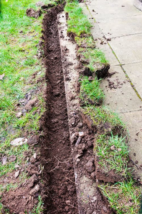 french drain installation