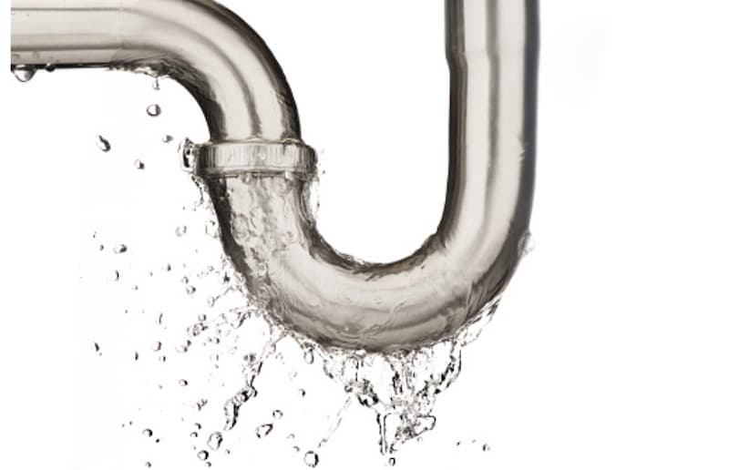 Leaking water pipes results in
water pressure low in kitchen sink