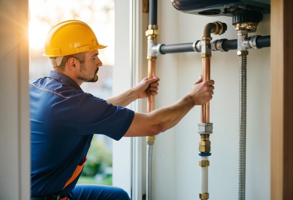 Plumber adhering to Seattle Plumbing Code