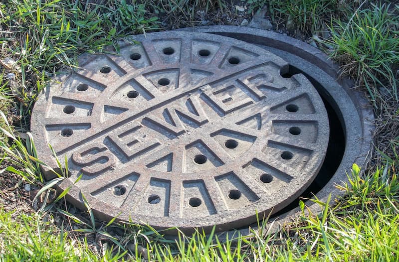 manhole to sewer