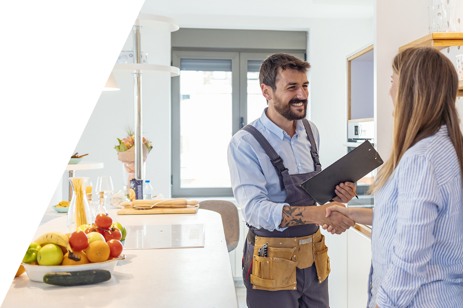 kitchen plumbing job